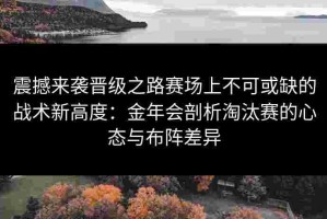 震撼来袭晋级之路赛场上不可或缺的战术新高度：金年会剖析淘汰赛的心态与布阵差异
