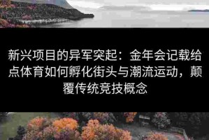 新兴项目的异军突起：金年会记载给点体育如何孵化街头与潮流运动，颠覆传统竞技概念