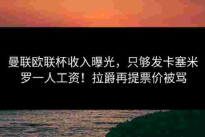 曼联欧联杯收入曝光，只够发卡塞米罗一人工资！拉爵再提票价被骂